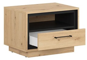 Éjjeliszekrény Pont KOM1S (artisan tölgy + matt fekete). Akció -18%. 1063036