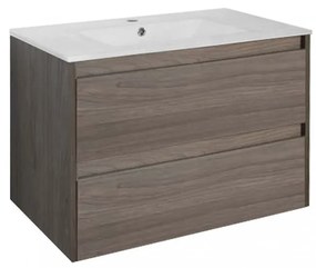 Porto 80 alsó fürdőszoba bútor mosdóval rauna szil színben