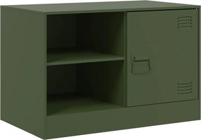 vidaXL olívazöld acél TV-szekrény 67 x 39 x 44 cm