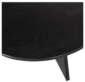 Fekete kerek dohányzóasztal ø 90 cm Fries – WOOOD