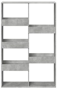 betonszürke szerelt fa könyvespolc 100 x 33 x 155,5 cm