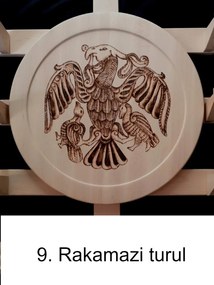 Íjtartó (4 íj + vesszőtartó) Rakamazi turul