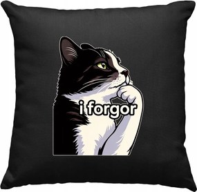 Vicces macska párna illusztráció Fekete