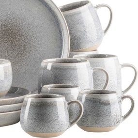 Mäser 16 darabos reggeli edénykészlet AQUATA – szürke