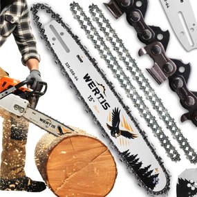 Husqvarna Nac Fűrészvezető 38cm 15" löket 325 1,5mm 2x Wertis Láncok