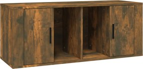 vidaXL füstös tölgy színű szerelt fa TV-szekrény 100 x 35 x 40 cm