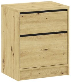 BASIT Éjjeliszekrény Tölgy Színben 2S