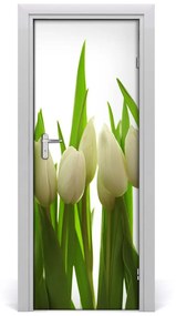 Ajtóposzter öntapadós fehér tulipán 85x205 cm