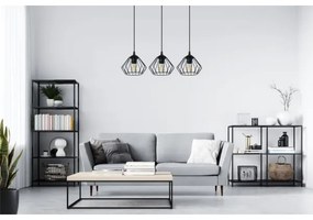 Csillár zsinóron CEED 3xE27/60W/230V fekete