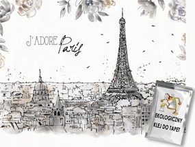 Fotótapéta Flizelina Város Virágok Panoráma Párizs Eiffel-torony 250x175 ragasztó