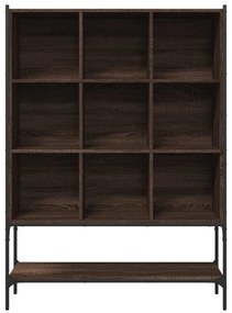 barna tölgy színű szerelt fa könyvszekrény 102x30x141,5 cm