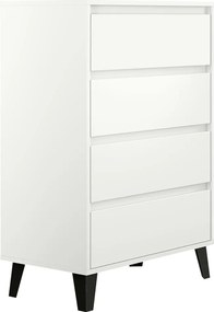 Komód, fehér, BOGAN NEW 4S70