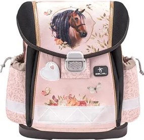 Iskolatáska, fémcsat, BELMIL Classy Horse Chestnut, lovacska (BL40313AG4L)