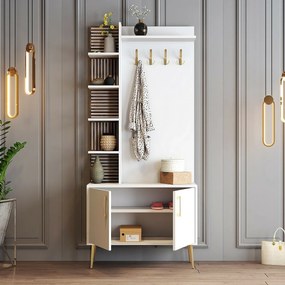 Viyana White and Gold cipőállvány és polcok