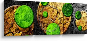 Az absztrakció képe - Gömb (órával) (90x30 cm)