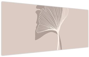 Kép - Bézs színű levelek N⁰4 (120x50 cm)