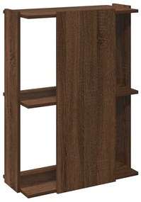 3 szintes barna tölgyszínű fa könyvespolc 60x30x80 cm