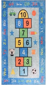 Kék mosható gyerek játszószőnyeg 160x230 cm Hopscotch Blue – Vitaus