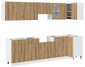 Lyon 11 darabos konyhaszekrény készlet Kézműves tölgy műszaki fa
