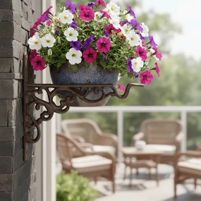 Öntöttvas virágtartó konzol, 21 cm