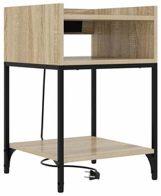 Éjjeli Szekrények 2 pcs sonoma tölgy 40 x 40 x 61 cm Faanyag