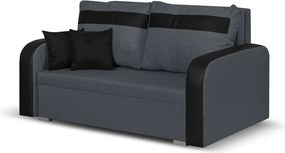 KONRAD Kétszemélyes kinyitható kanapé Szürke/fekete