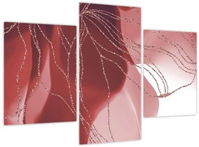 Kép - Piros absztrakt virág N⁰1 (90x60 cm)