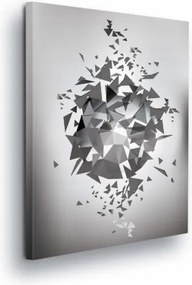 Vászonkép 75x100 Absztrakt geometria dinamika mozgás minimalizmus szürke fekete