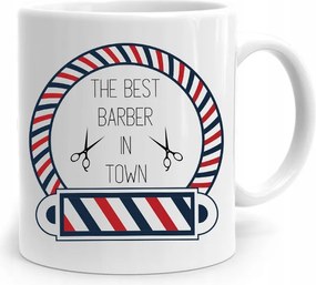 Ajándék Bögre Fodrászoknak The Best Barber In Town fényképes nyomtatással