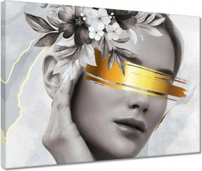 Vászonkép 40x30 Női portré arany karszalag