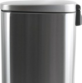 Matt ezüstszínű acél pedálos szemetes 50 l Akira – Spirella