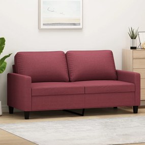 vidaXL kétszemélyes bordó szövet kanapé 140 cm