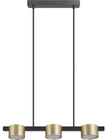 LED Csillár zsinóron MIRELLA 3xGX53/6W/230V arany/fekete