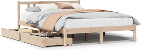 vidaXL tömör fenyőfa ágykeret ágy matrac nélkül 120 x 200 cm