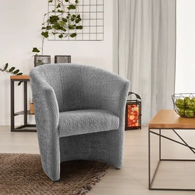 Klub fotel, szürke Coral anyag, CUBA