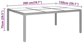 11 részes barna polyrattan kültéri étkezőgarnitúra