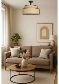 Felületre szerelhető csillár  BOHO 1xE27/60W/230V átm. 40 cm bézs