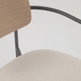 Fekete-natúr színű étkezőszék Maureen – Kave Home