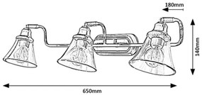 Rabalux 3209 - ANTOINE fürdőszobai spot 3xE14/40W/230V IP44