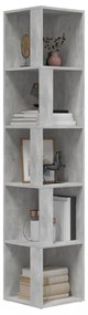 betonszürke szerelt fa sarokszekrény 33 x 33 x 164,5 cm