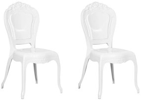 Fehér szék kétdarabos szettben VERMONT Beliani