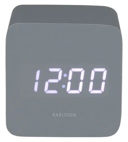 Karlsson 5982GY dizájner LED-es óra ébresztővel, szürke, 7 cm