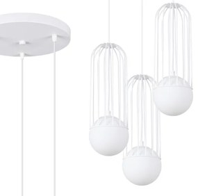 Sollux SL.1335 - Csillár zsinóron BRINA 3xG9/8W/230V fehér