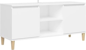 vidaXL fehér TV-szekrény tömör falábakkal 103,5 x 35 x 50 cm