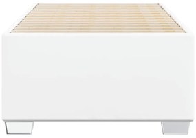 fehér műbőr ágykeret 90x200 cm