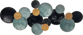 HOMCOM 3D Fali Művészet Fém Fali Dísz Fali Dekoráció Szobor Nappali Művészet Hálószobához Étkezőhöz Modern 121 x 53 cm | Aosom