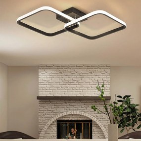 DOMENOLED 303 KWADRAT Modern LED Mennyezeti Lámpa Fekete LED IP20