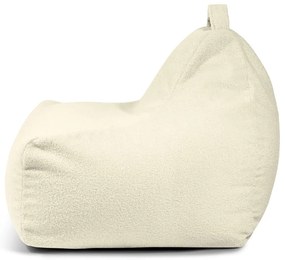 Krémszínű buklé gyerek babzsákfotel Game Amuse – SLOWDOWN