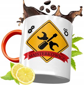 Narancssárga Bögre Építő Szakember Barkácsolónak, fényképes nyomattal