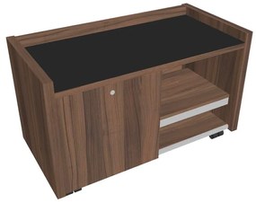Verno mobil konténer 100 x 50 cm üveggel, bal, dió / fekete